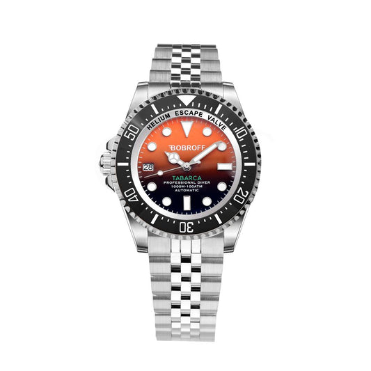 Bobroff Tabarca - Orologio subacqueo professionale da uomo, automatico, 1000 m,Nero, 44MM, valvola dell'elio BF001 Bobroff Tabarca - Orologio subacqueo professionale da uomo, automatico, 1000 m,Nero, 44MM, valvola dell'elio BF001