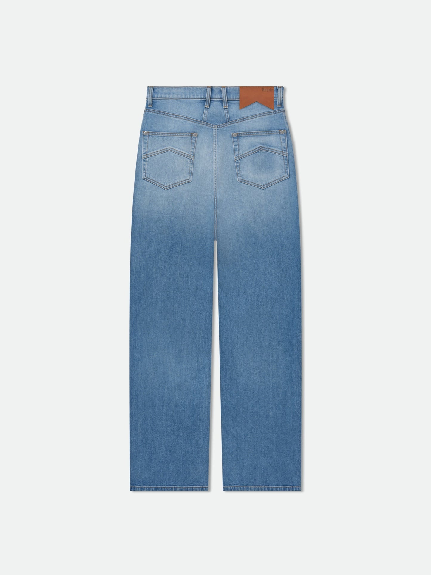 Rhude Blue Cotton Casual Pants
