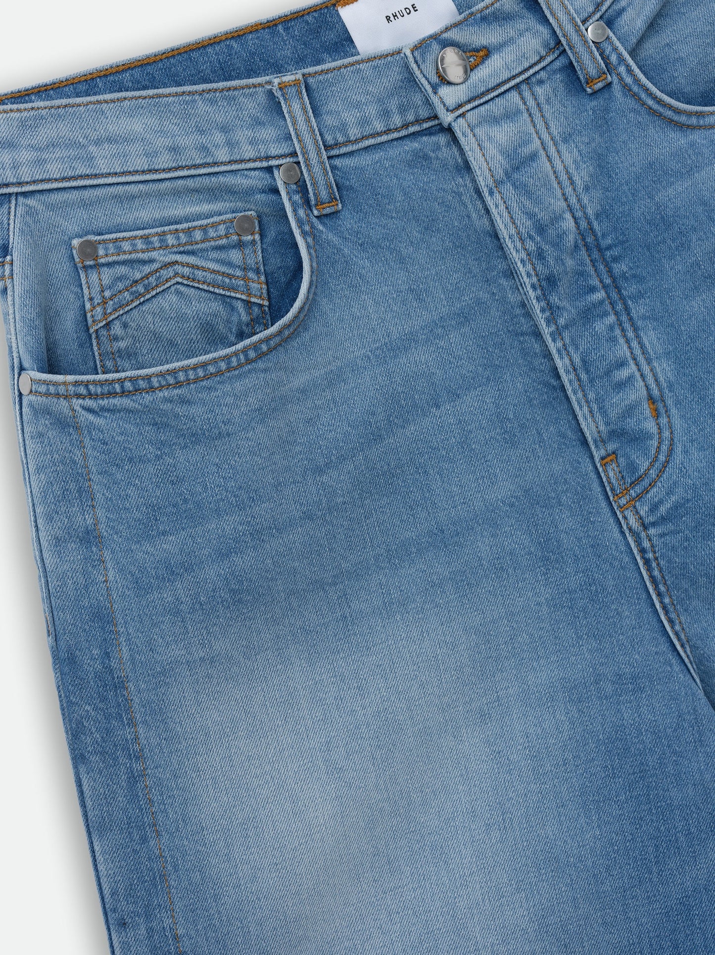 Rhude Blue Cotton Casual Pants