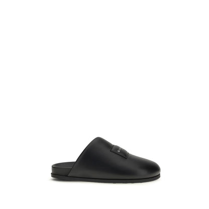 Givenchy Black Calf Leather Bos Taurus Mules