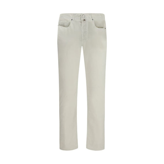 Jacob Cohen White Cotton Slim Fit Jeans