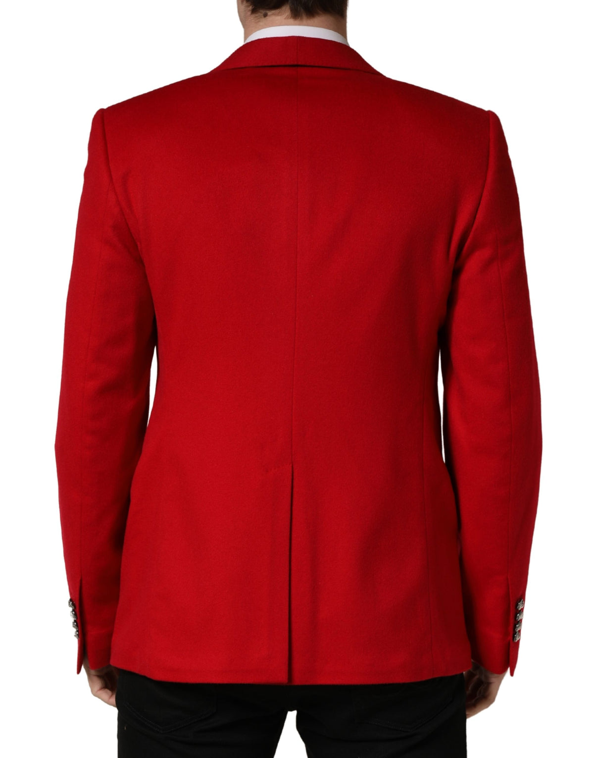 Dolce & Gabbana Men's Single Breasted Silk & Cashmere Blazer - Red