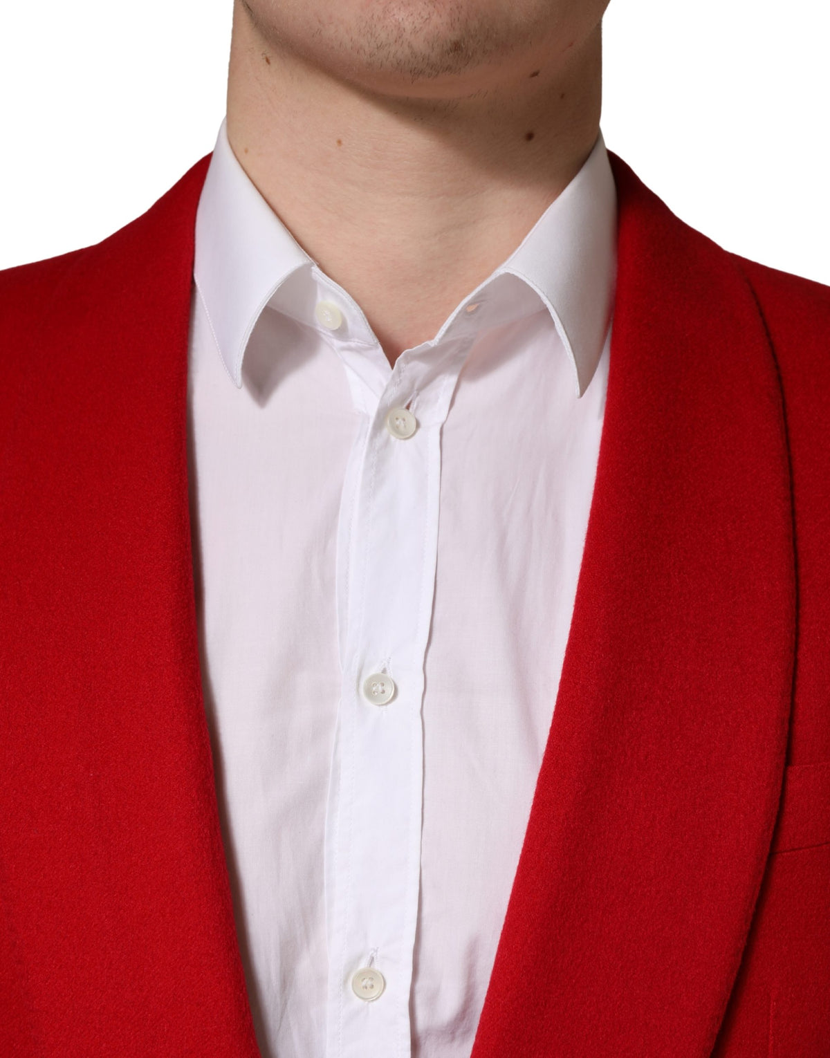 Dolce & Gabbana Men's Single Breasted Silk & Cashmere Blazer - Red