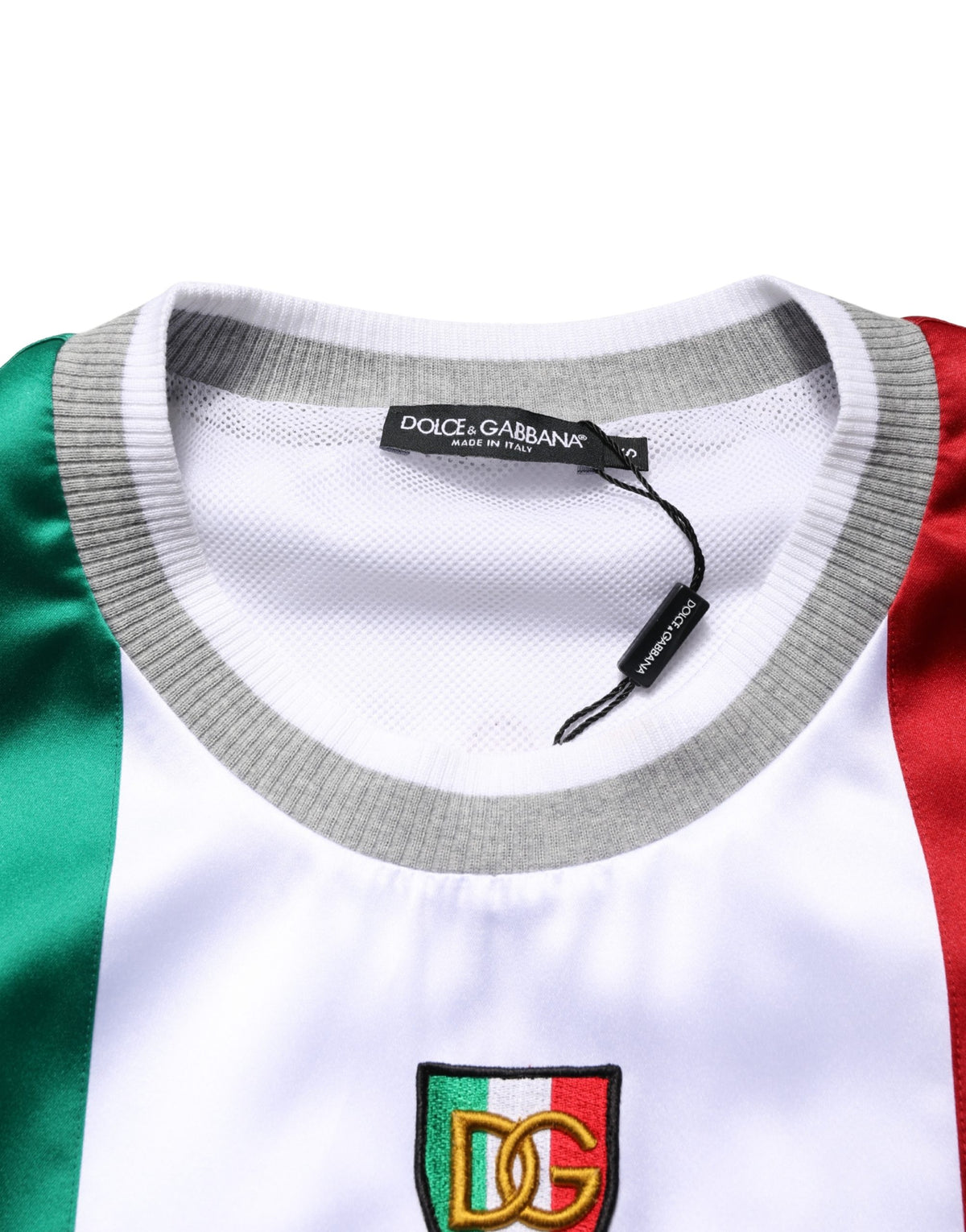 Dolce & Gabbana Men's Regular Fit Round Neck Nylon Polyester & Satin Tank Top - Multicolor