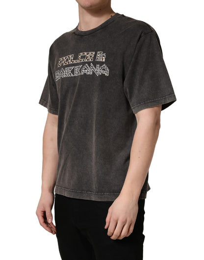 Dolce & Gabbana Men's Regular Fit Short-Sleeve Crew Neck Cotton T-Shirt - Gray