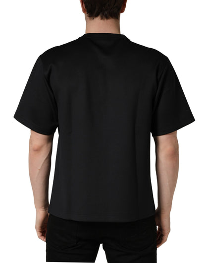 Dolce & Gabbana Black Have Fun Embellished Crew Neck T-shirt