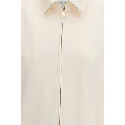 Max Mara Pure Beige Polyamide Shell Jacket