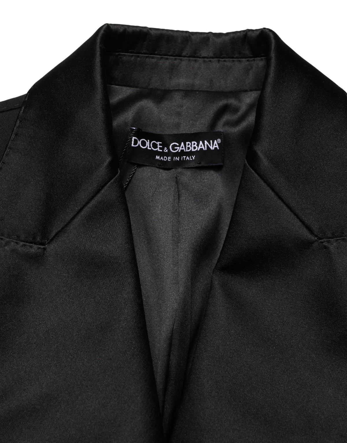 Dolce & Gabbana Women's Single Breasted Virgin Wool Silk Nylon & Elastane Blazer - Black