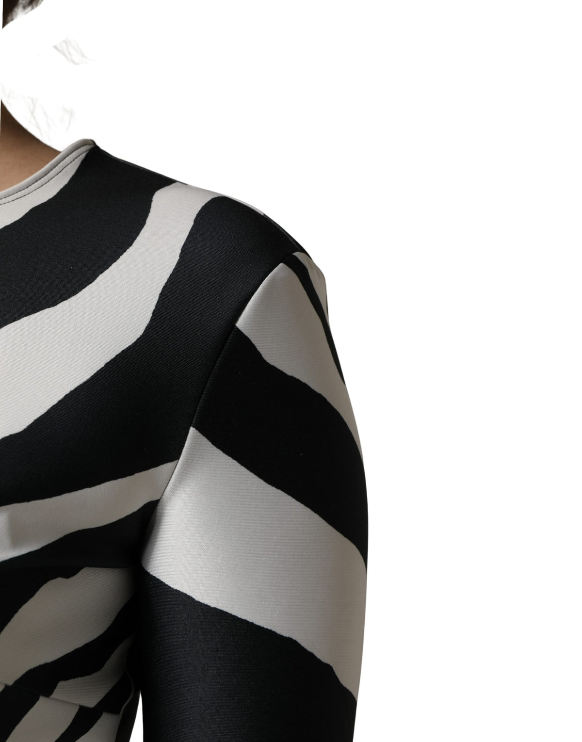 Dolce & Gabbana Play Women's Stretch Polyester One-Piece - Black White Zebra Patterned Print