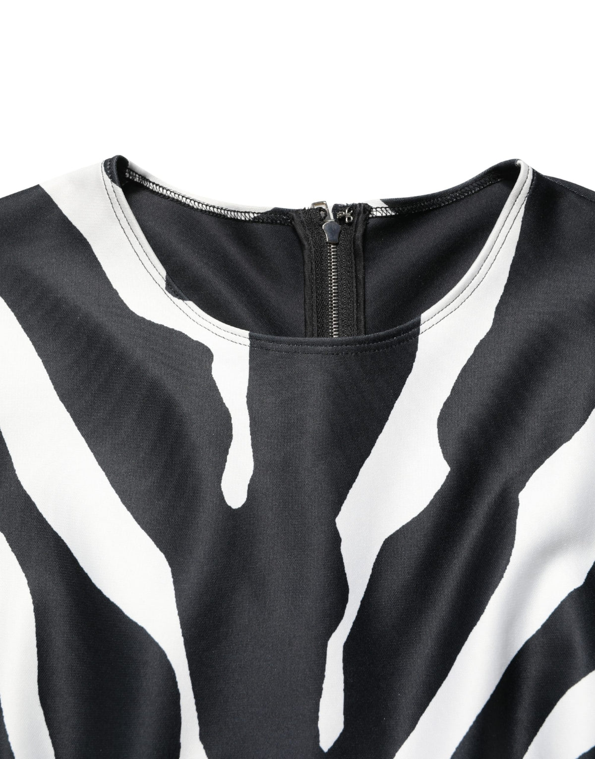 Dolce & Gabbana Play Women's Stretch Polyester One-Piece - Black White Zebra Patterned Print