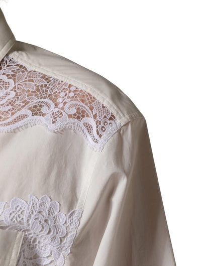 Dolce & Gabbana Crisp Women's Nylon Polyester Cotton & Lace One-Piece - White