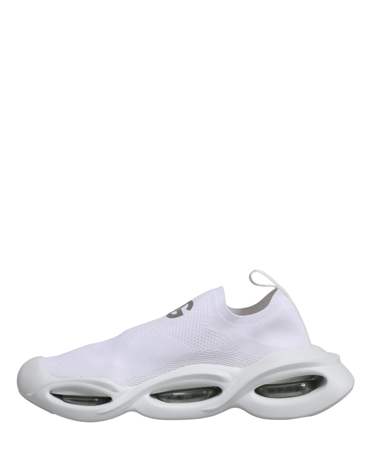 Dolce & Gabbana Women's Low Top Slip On Chunky Polyester Viscose & Lamb Leather Sneakers - White
