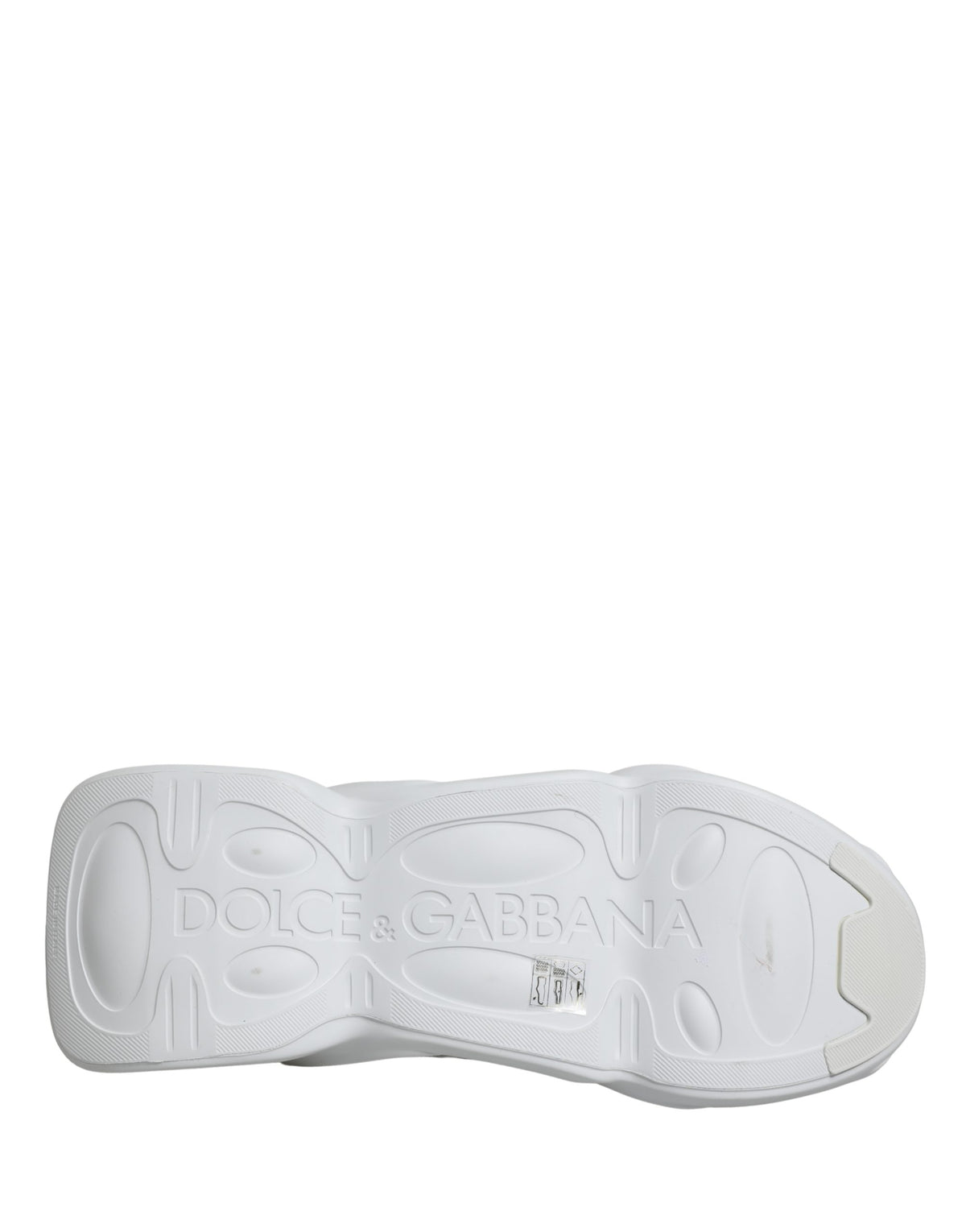 Dolce & Gabbana Women's Low Top Slip On Chunky Polyester Viscose & Lamb Leather Sneakers - White