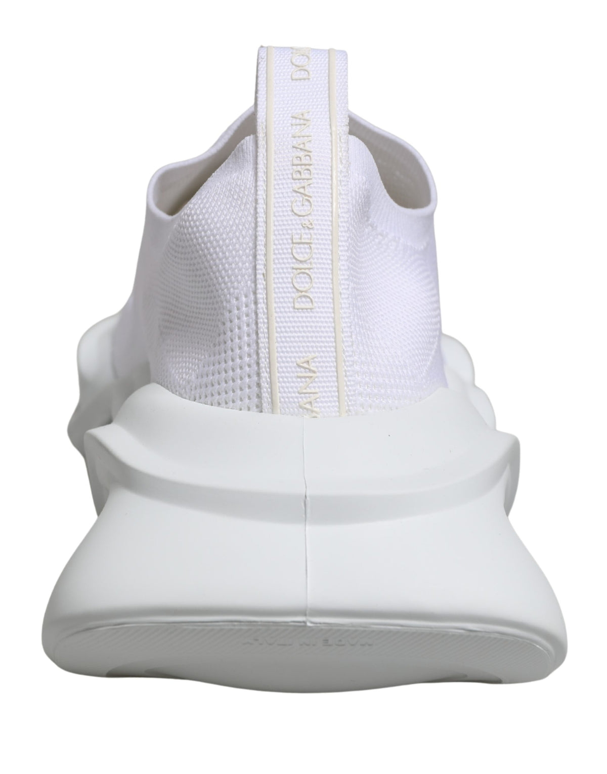 Dolce & Gabbana Women's Low Top Slip On Chunky Polyester Viscose & Lamb Leather Sneakers - White