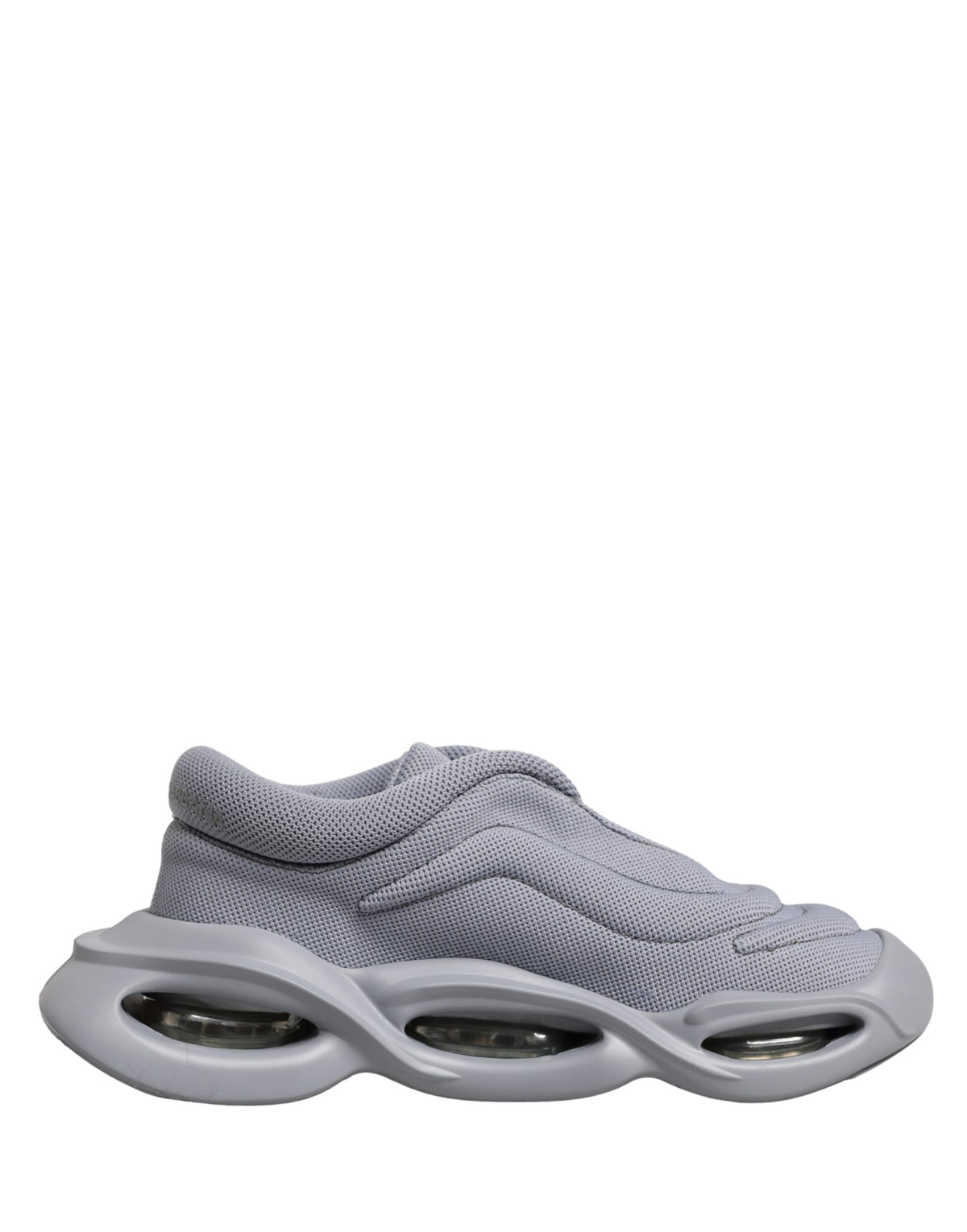 Dolce & Gabbana Women's Low Top Slip On Chunky Polyester Nylon Viscose & Calf Leather Sneakers - Gray