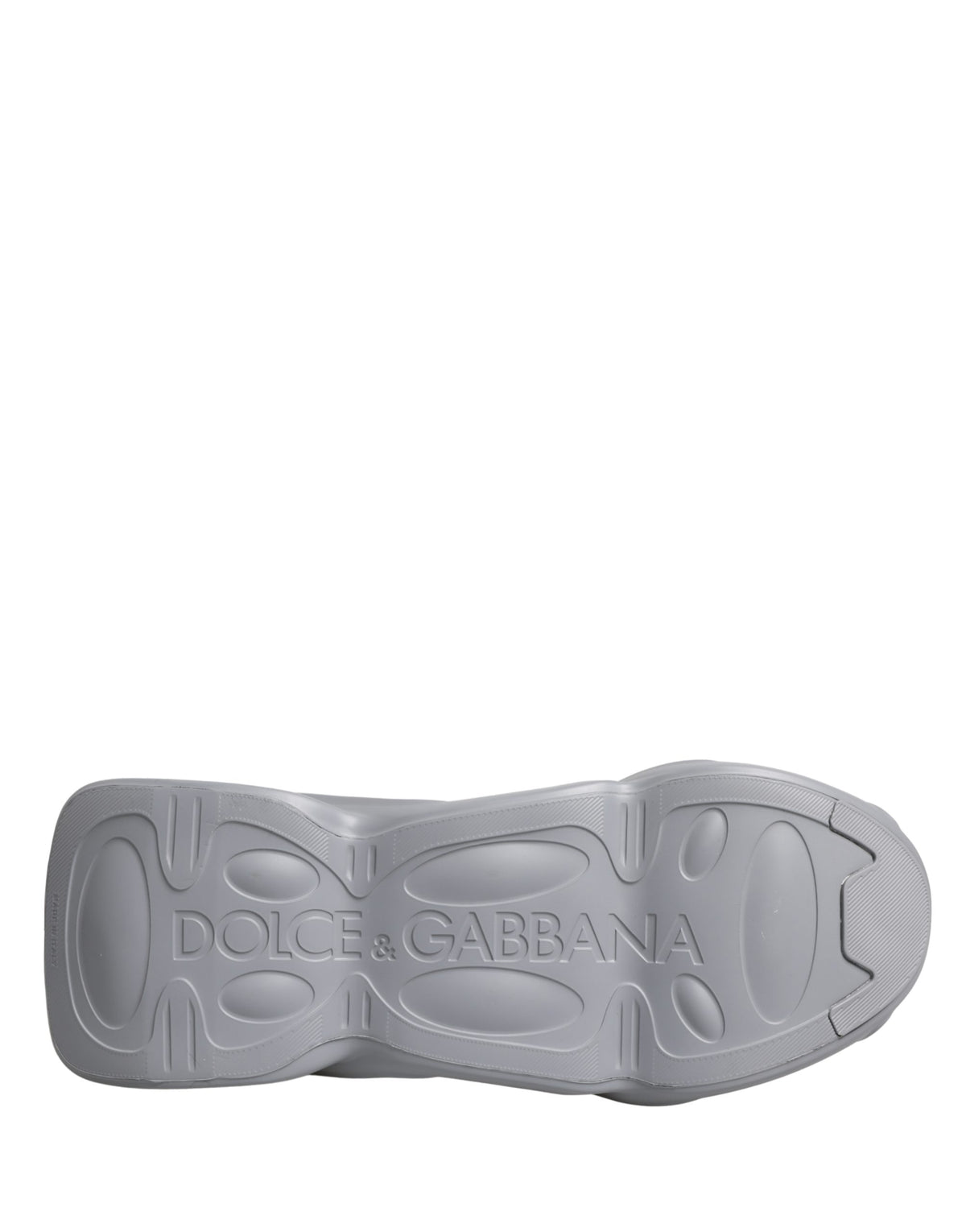 Dolce & Gabbana Women's Low Top Slip On Chunky Polyester Nylon Viscose & Calf Leather Sneakers - Gray