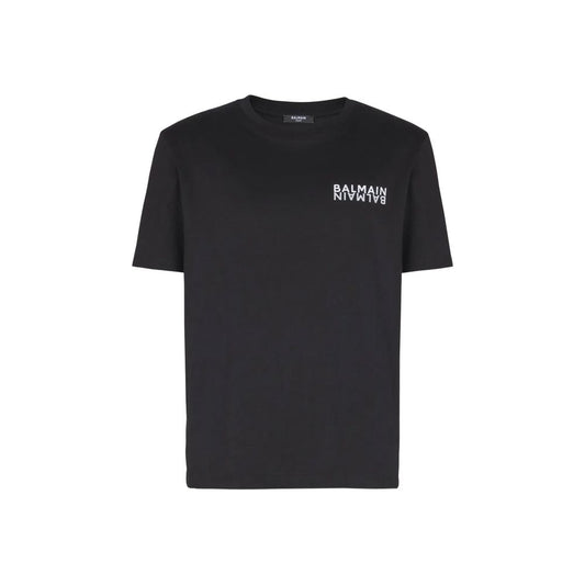 Balmain Black Cotton T-Shirt