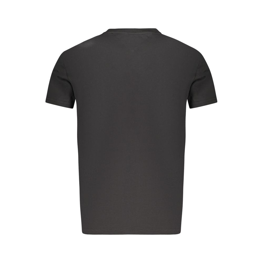 T-Shirt by Tommy Hilfiger for men in cotton black showcases a unassuming silhouette, artfully detailed with a refined and unassuming for a sophisticated, contemporary look.
