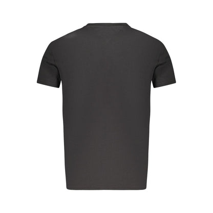 T-Shirt by Tommy Hilfiger for men in cotton black showcases a unassuming silhouette, artfully detailed with a refined and unassuming for a sophisticated, contemporary look.