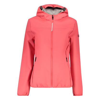Norway 1963 Women's Softshell Polyester Hooded Windbreaker Jacket - Pink