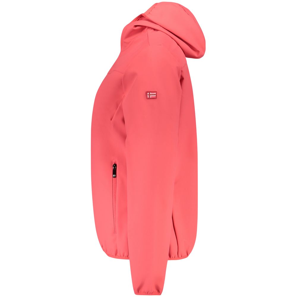 Norway 1963 Women's Softshell Polyester Hooded Windbreaker Jacket - Pink