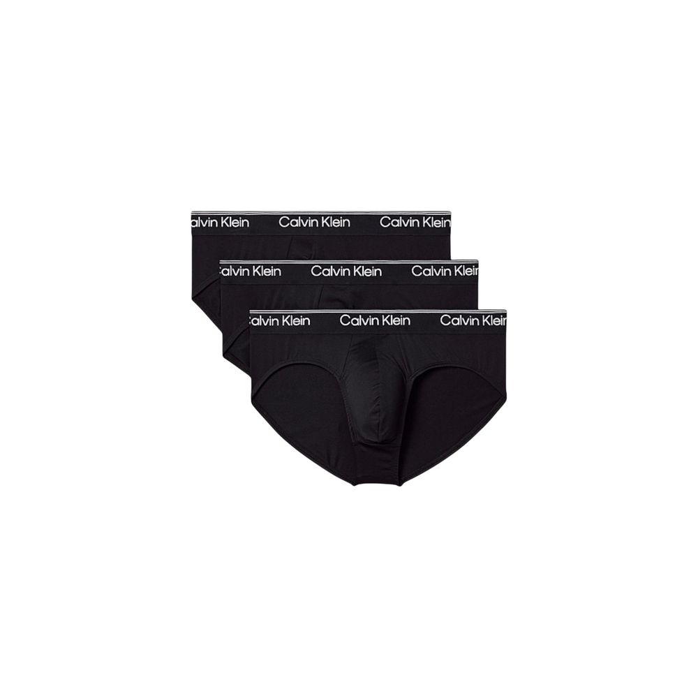 Underwear Briefs by Calvin Klein Underwear for men in stretch polyester black presents a ethereal silhouette, showcasing the sophisticated Men's Stretch Polyester Briefs design with a ethereal fit for a premium look.
