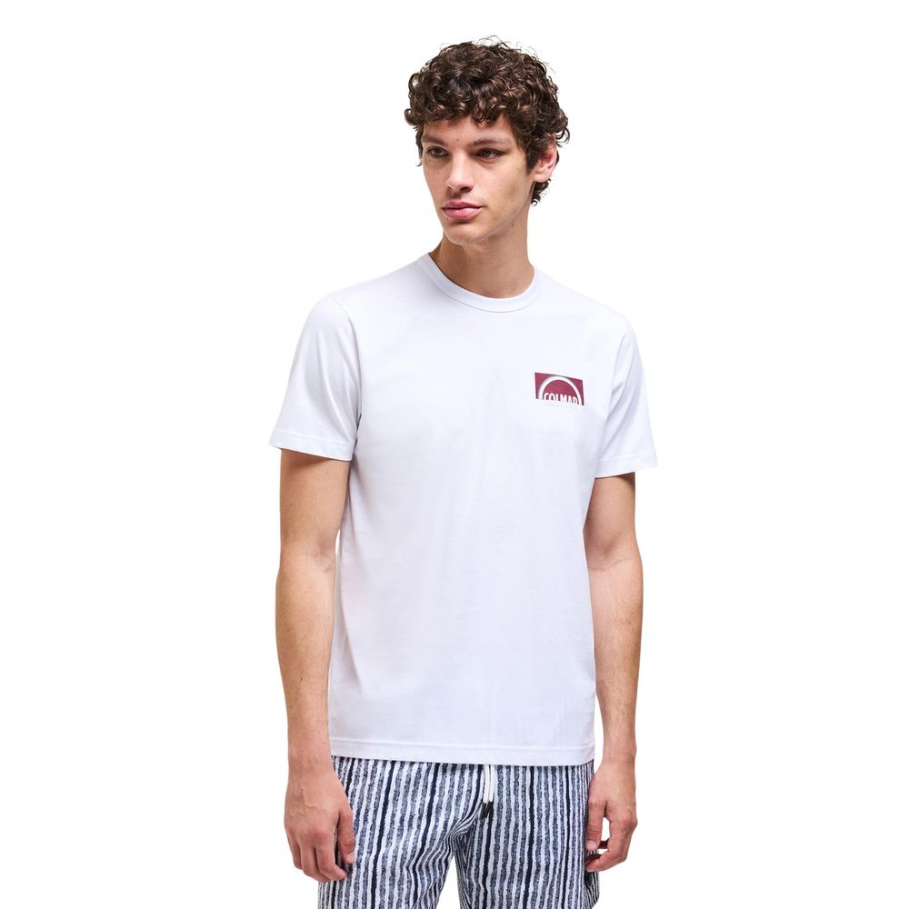 T-Shirt by Colmar Originals for men in cotton white showcases a dramatic silhouette, elegantly detailed with a dramatic crew neckline and for a truly dramatic finish.