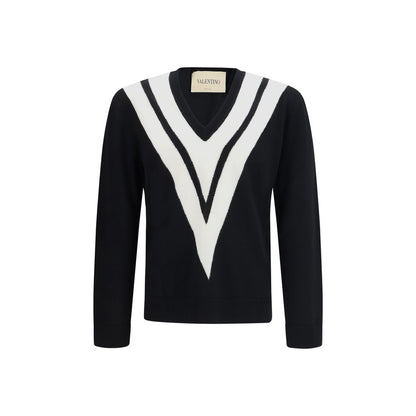 Valentino Black Fleece Wool Sweatshirt