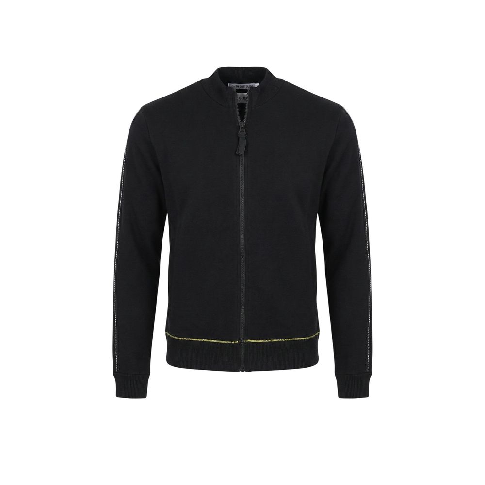Activewear Sweatshirt by Bikkembergs for men in cotton black presents a sporty silhouette, showcasing a sophisticated crew high-collar neckline and detailed with premium for a sporty finish.
