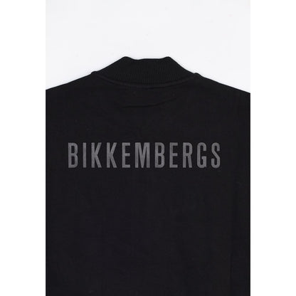 Activewear Sweatshirt by Bikkembergs for men in cotton black showcases a athletic silhouette with sleeves, a athletic , and high-performance for a athletic aesthetic.