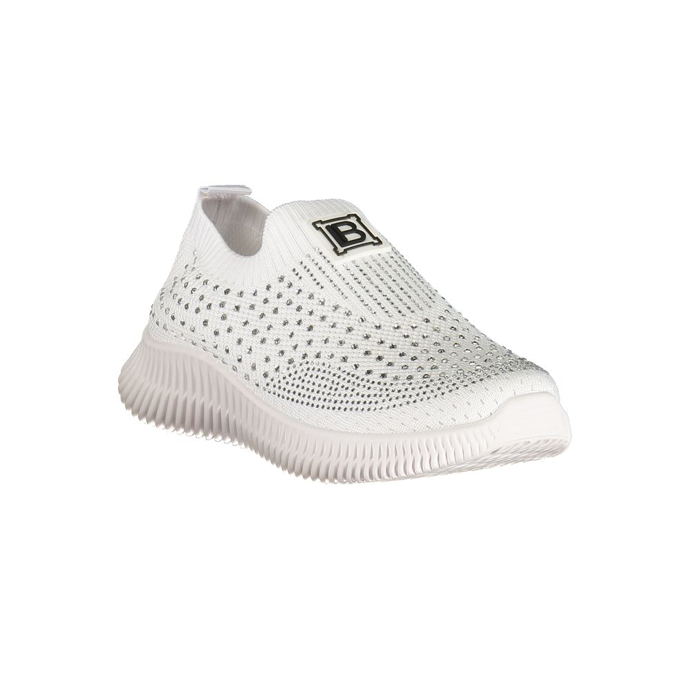 Sneakers by Laura Biagiotti for women in polyester & polyurethane white features an sumptuous design from the Women's Fashion Polyester & Polyurethane Sneakers collection, highlighting a sumptuous fashion style for a premium, high-fashion look.
