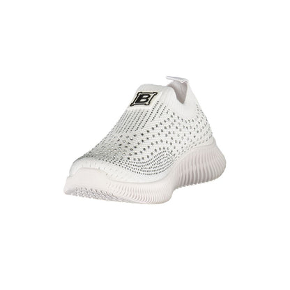 Sneakers by Laura Biagiotti for women in polyester & polyurethane white features an opulent silhouette from the Women's Fashion Polyester & Polyurethane Sneakers collection, showcasing a signature fashion style with an opulent finish.