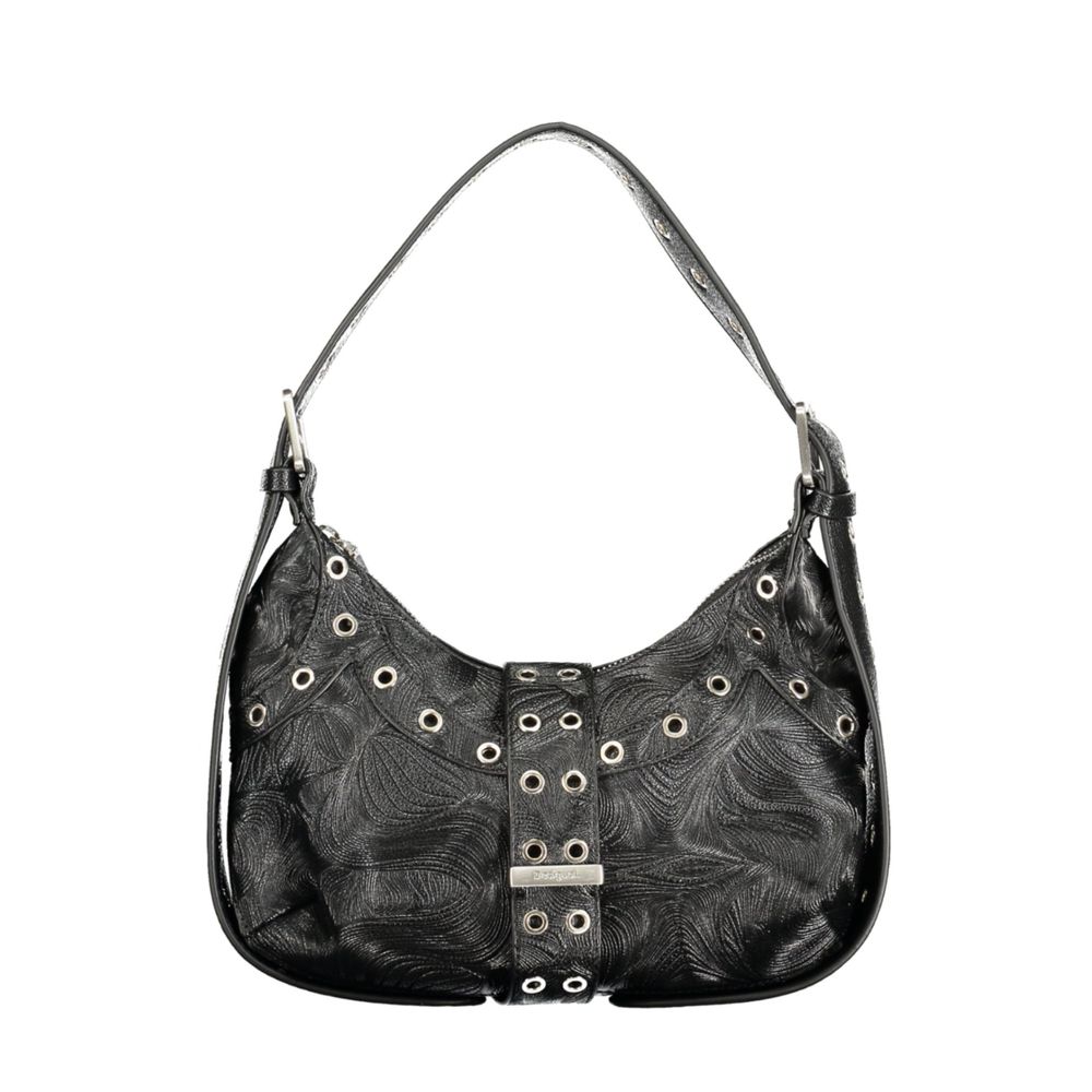 Handbag by Desigual for women in polyurethane leather black & signature features a exquisite silhouette, showcasing a secure and exquisite with versatile for a exquisite finish.