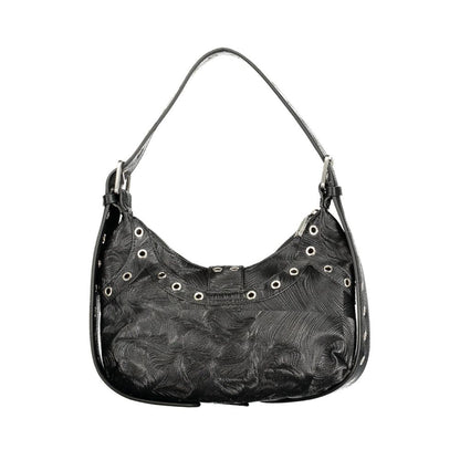 Handbag by Desigual for women in polyurethane leather black & signature features a signature silhouette, showcasing a secure and signature with versatile for a sophisticated look.