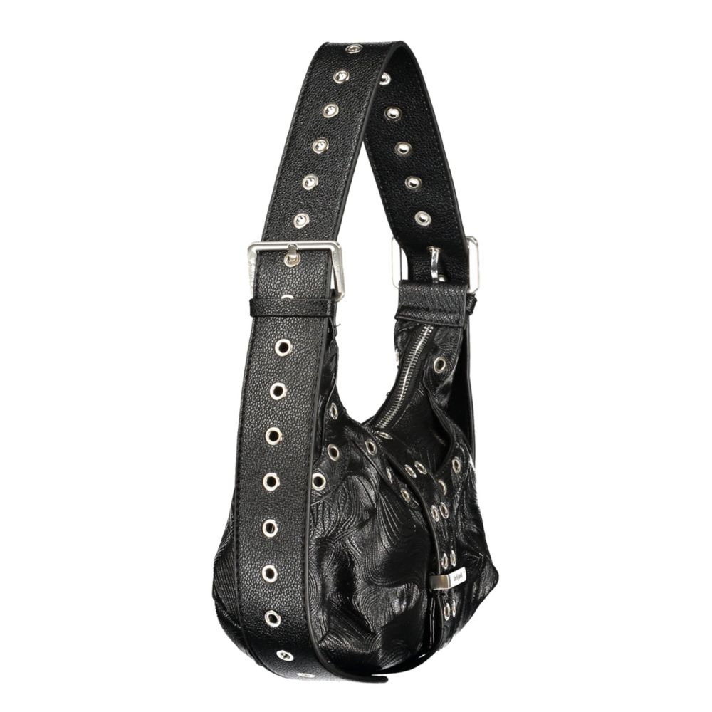 Handbag by Desigual for women in polyurethane leather black & signature features a ornamental silhouette, showcasing a secure , ample , and ornamental for a sophisticated look.