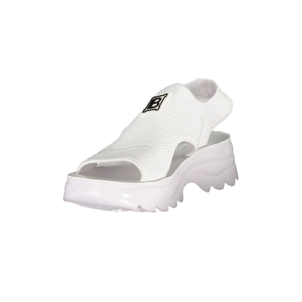 Laura Biagiotti Women's Polyester Platform Sandals - White