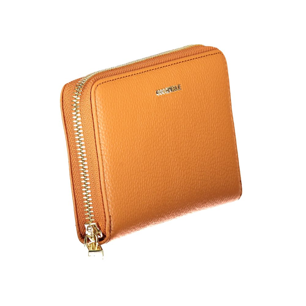 Cardholder Wallet by Coccinelle for women in leather orange features a streamlined silhouette, showcasing the streamlined Leather Cardholder Wallet design with sophisticated card-organization compact-design coin-purse for a premium look.