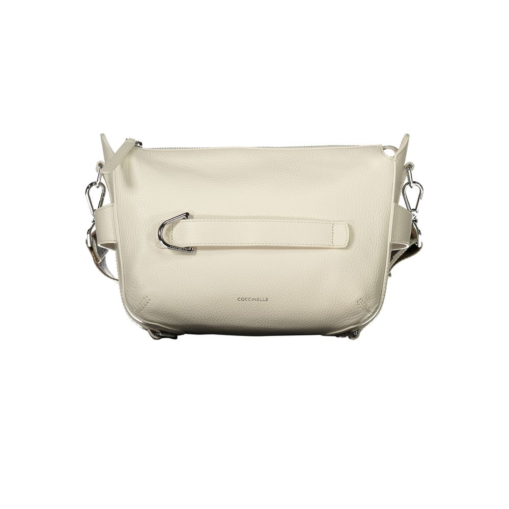 Handbag by Coccinelle for women in leather white features a exquisite silhouette, showcasing a secure zipper and exquisite external-pockets & internal-pockets with versatile shoulder-strap & adjustable-strap for a exquisite finish.