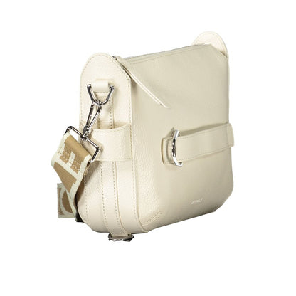 Handbag by Coccinelle for women in leather white features a refined silhouette, showcasing a secure zipper, organized external-pockets & internal-pockets, and versatile shoulder-strap & adjustable-strap for a refined finish.