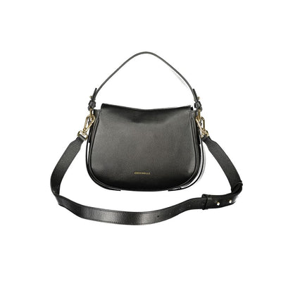 Handbag by Coccinelle for women in leather black presents a ornamental silhouette, showcasing a secure , ample , and versatile for a ornamental finish.