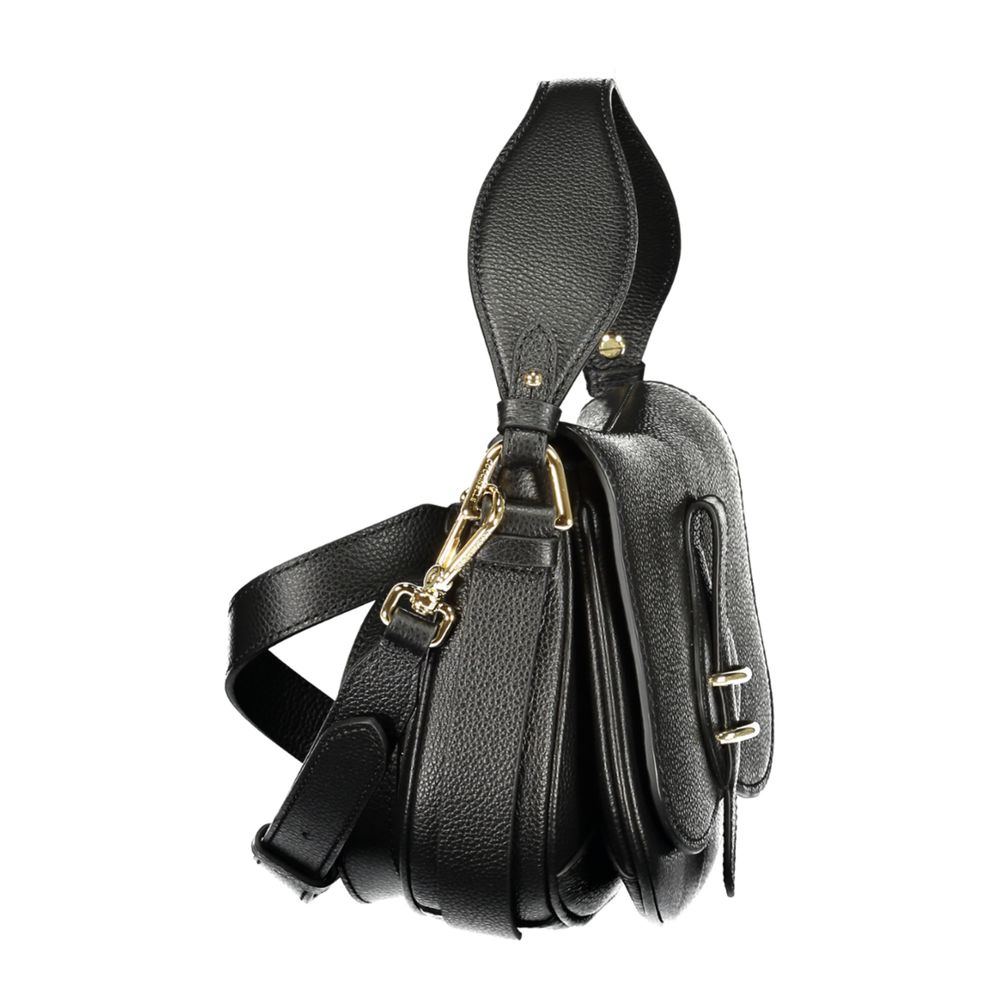 Handbag by Coccinelle for women in leather black features a ornamental silhouette, showcasing a secure , ample , and ornamental for a sophisticated look.