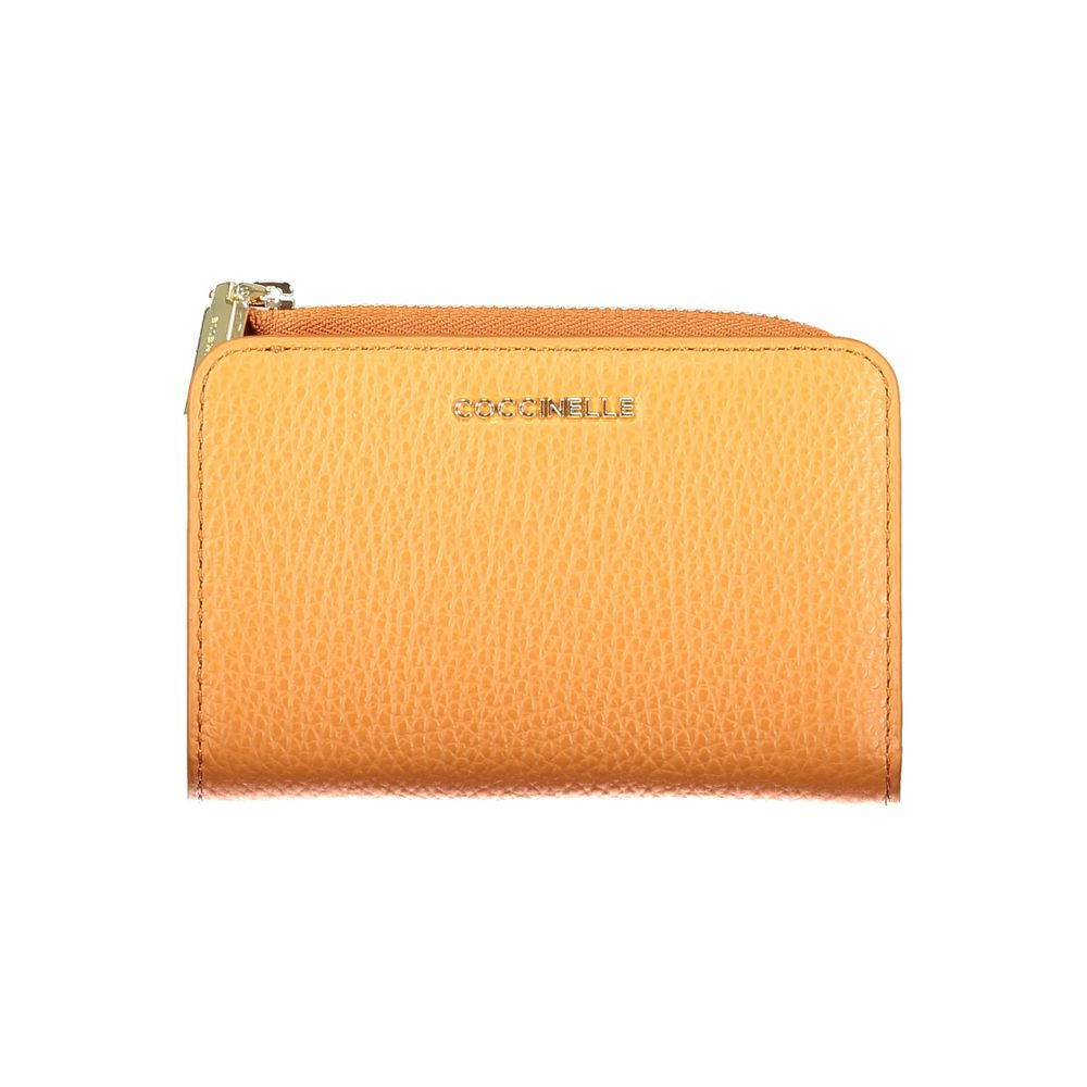 Wallet by Coccinelle for women in leather orange showcases a discerning silhouette, artfully capturing the essence of Leather Wallet with its functional .