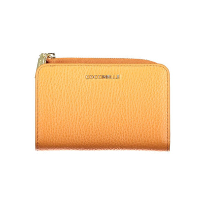 Wallet by Coccinelle for women in leather orange showcases a discerning silhouette, artfully capturing the essence of Leather Wallet with its functional .