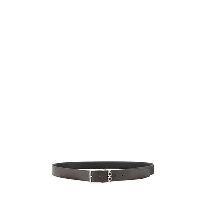 Belt by Ferragamo for men in grained bos taurus calf leather black features a artisanal-chic design, artfully capturing the essence of the Gancini Grained Bos Taurus Calf Leather Belt with a artisanal-chic finish.