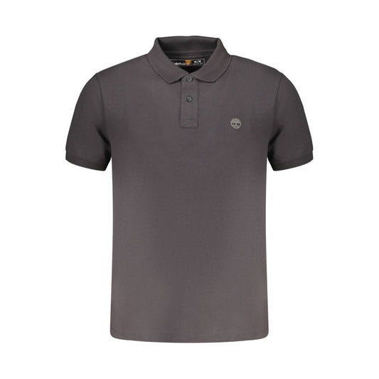 Timberland Black Cotton Polo Shirt