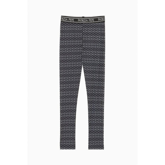 Patrizia Pepe Black Polyester Leggings
