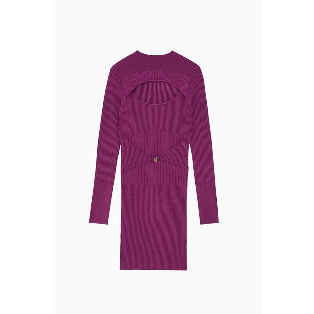 Patrizia Pepe Women's Long-Sleeve Polyester & Viscose Short Dress - Purple