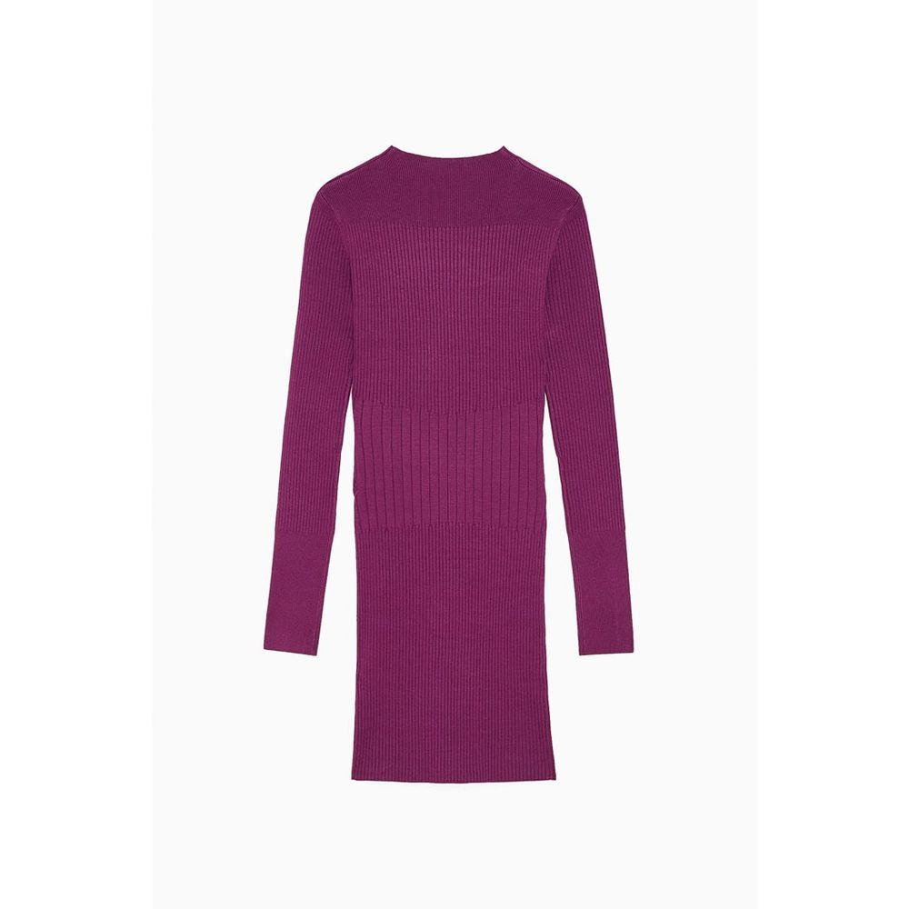 Patrizia Pepe Women's Long-Sleeve Polyester & Viscose Short Dress - Purple