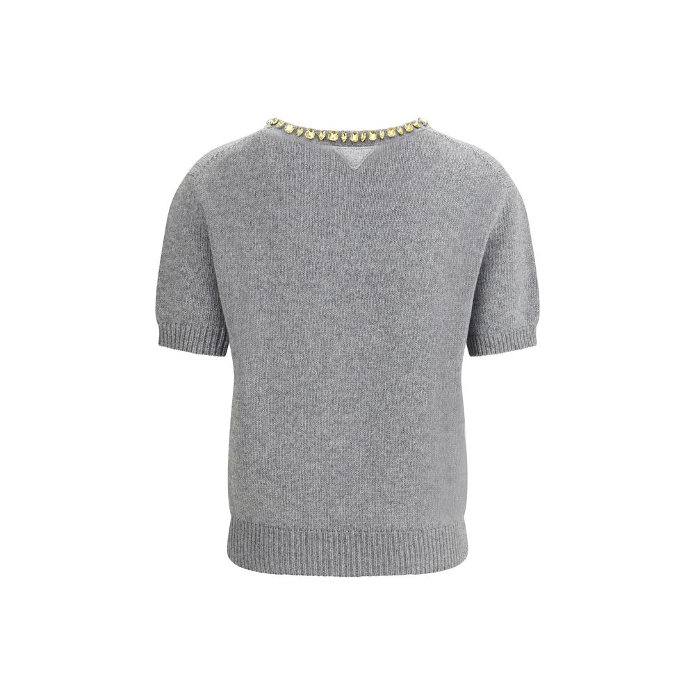 Prada Gray Fleece Wool Sweatshirt