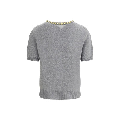 Prada Gray Fleece Wool Sweatshirt